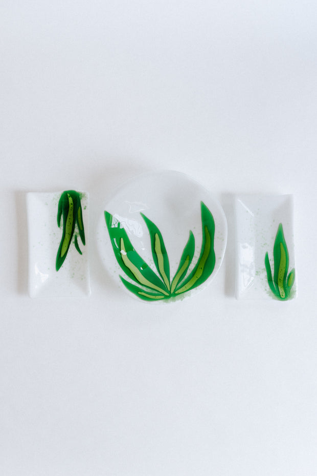 Wild Greens Glass Dish Collection