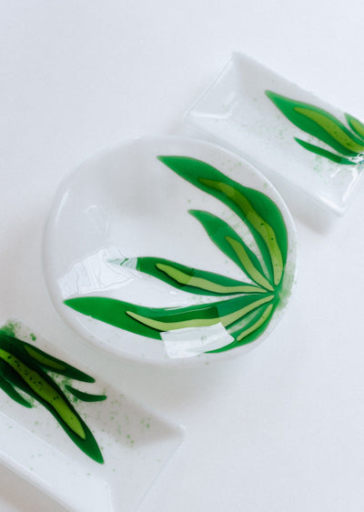 Wild Greens Glass Dish Collection