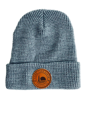 Leather Patch Waffle Toque